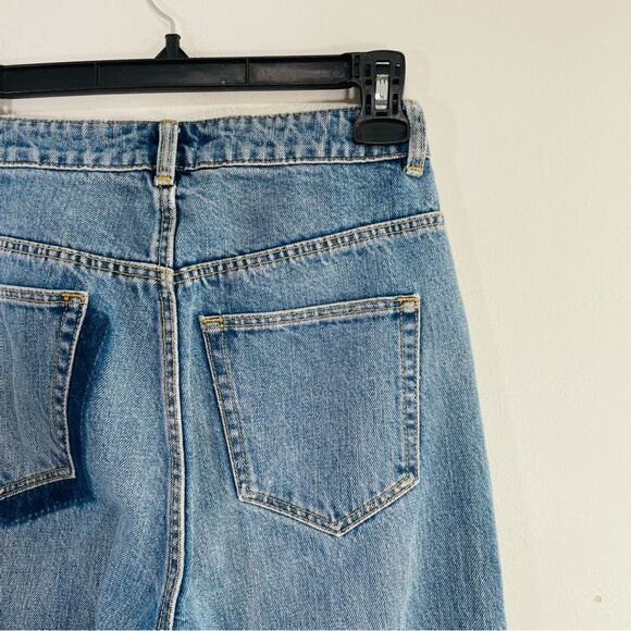 Rebecca Taylor La Vie High Rise Patchwork Straight Leg Denim Jeans 24 - Picture 7 of 11